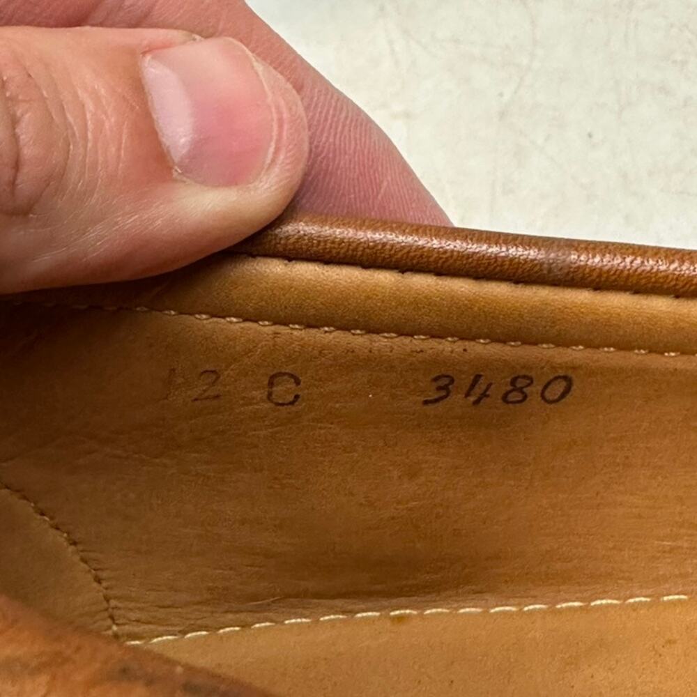 VERY GOOD Rancourt x FootJoy Nubuck Penny Loafer Blue Green Made USA 12 C - Picture 11 of 13